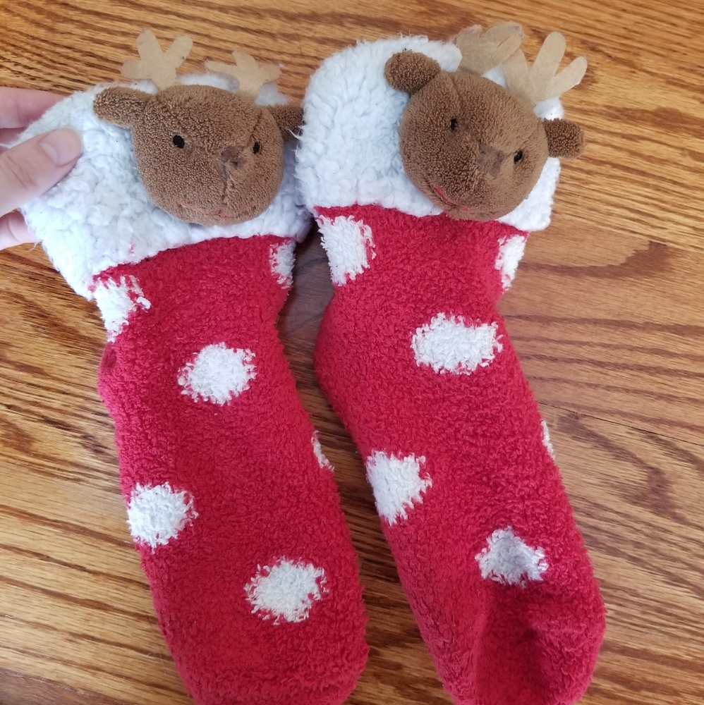 ISO - Fleece Reindeer Socks - NOT FOR SALE